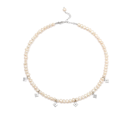 COLLAR DEL ALMA PERLAS CON FLOR MARROQUÍ