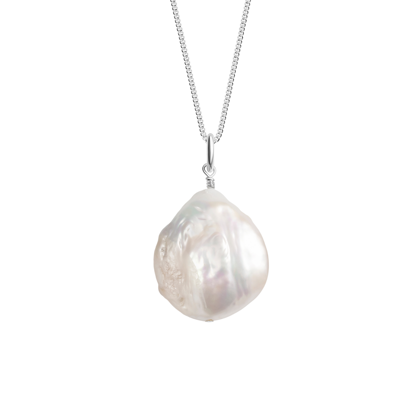COLLAR CON DIJE SENCILLO PERLA MONEDA BARROCA