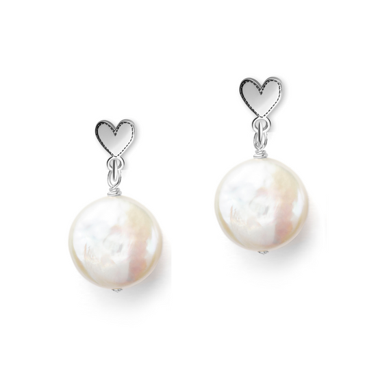 Broquel Corazón con Perla Moneda