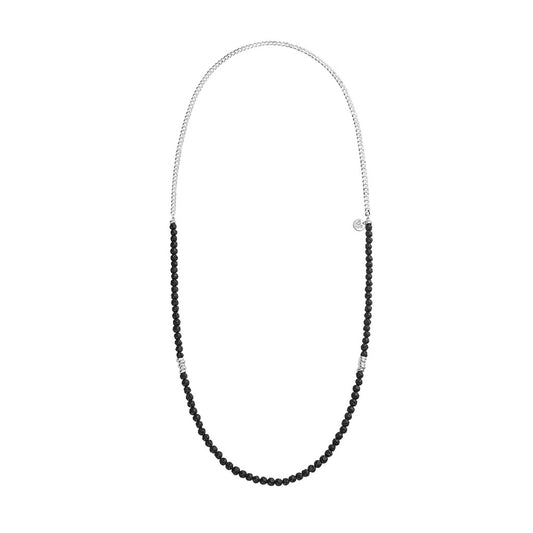 collar media cadena con piedras semipreciosas